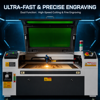 Machine de gravure laser CO2 7050 9060 80W pour acrylique, bois, cuir, caoutchouc, contreplaqué, papier, verre, avec système d'hydratation intégré, certifiée CE