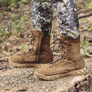 Botas de Senderismo SF50 713 de Lona Impermeable para Exteriores, Color Verde Oliva, para Todas las Estaciones, con Cordones, Estilo Táctico para Hombre - Product Image 3