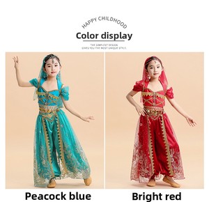 Costume de danse du ventre à paillettes, costume de danse indienne, tenue d'Halloween, ensembles de carnaval, costume de cosplay de princesse avec accessoires - Product Image 3