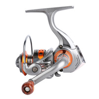 Mini moulinet de pêche spinning à jeu nul pour la pêche sur glace, en hiver, en surfcasting et en radeau - Conception pour droitier, en nylon et plastique