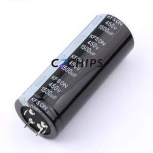 Condensateur électrolytique en aluminium à encliquetage KN152M45040*100P4, composant traversant THT, D40xL100mm 1500uF 20% 450V 22.5mm - Product Image 1