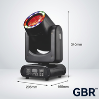 120W LED Moving Head Beam Light mit RGB-Ring Bühnenbeleuchtung DMX512 Bühnenlicht für Disco-Konzert-Shows