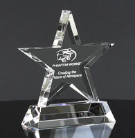 Trophée en cristal transparent personnalisé pour compétition, fournisseur chinois YAGELI YGL-230509-02, impression sérigraphique