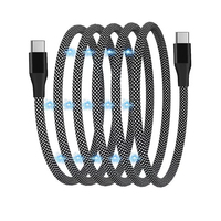 Câble USB magnétique puissant de 3 pieds/1 m, 60 W, type C vers type C, câbles de charge rapide pour téléphone portable, alimentation USB C, câble de charge