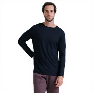 Camiseta de Manga Larga para Hombre, Color Sólido, 100% Poliéster, UPF 50, Transpirable, Tela de 130g, para Adultos - Product Image 3
