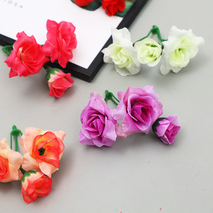 Cabezas de Rosas Artificiales de Seda, Flores de 3 cm de Alto, Simulación Realista, Decoraciones para Bodas, Materiales para Manualidades, Reutilizables - Product Image 3