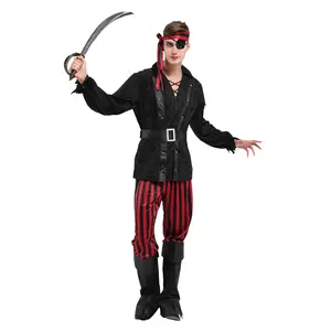 Wholesale Cosplay Party Pirate Captain Costume Halloween Performance Buccaneer Costume For Adult Men