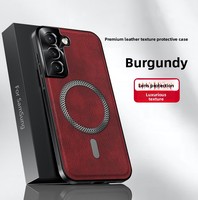 Funda de Teléfono Móvil de Cuero PU Transparente de Lujo, Diseño de Color Puro, Ajuste Perfecto al 100% para S25 S24 S23 Ultra A16