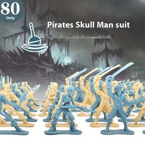 Ensemble de bataille de soldats pirates 80 pièces, échelle 5,5 cm, PVC, 10 styles, ensemble de guerriers pirates pour jouer, enfants de 8 ans et plus - Product Image 4