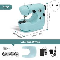Machine à coudre portable électrique mini-moteur pour T-shirts, point noué, en plastique durable, pratique pour la couture manuelle et la broderie à domicile
