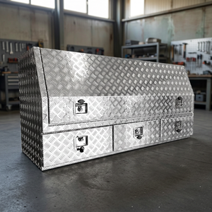 Aluminum Diamond Plate Ute Canopy Tool Box With <b>Lockable</b> <b>Drawers</b> For Isuzu Hilux Ranger Pickup Truck Storage - Product Image 3