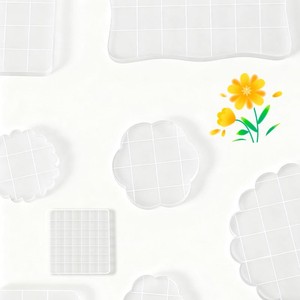 ชุดแสตมป์ 1 ชิ้น แบบใส สำหรับทำการ์ด DIY และสมุดภาพ พร้อมเส้นตารางในขนาดต่างๆ - Product Image 1