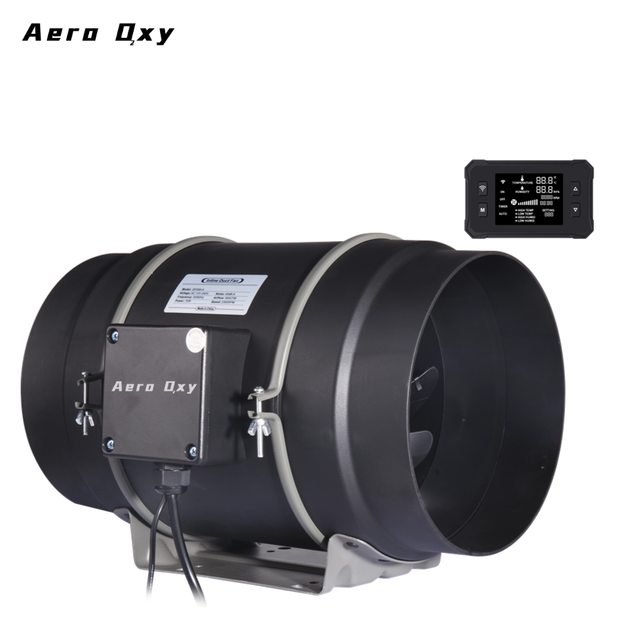 OEM/ODM EC Motor Ventilation System Temperature and Humidity Controlled Ball Bearing Wall Mount 200mm 8 Inch Inline Duct Fan