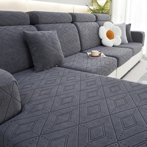 <span class=keywords><strong>Housse</strong></span> de siège de canapé en tricot Jacquard et oreillers lombaires coussins lavables extensibles élastiques pour la maison ou l'hôtel 1Pc décor de salon - Product Image 1