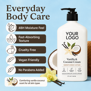Lotion corporelle hydratante et nourrissante au beurre de karité, formule vanille et noix de coco, pour une peau souple, lisse et rafraîchie, tenue 48h, la plus vendue (OEM) - Product Image 6