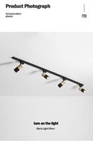 Spot LED sur rail en bois minimaliste japonais, rotatif, cylindrique, pour plafond, café, magasin, art mural, CRI 90 élevé