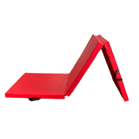 Tapis de gymnastique personnalisé en usine, tapis de danse et de yoga multicolore en PU, matelas de fitness pliable en trois parties