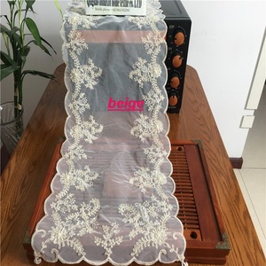 Eleganti biancheria da tavola con paillettes floreali in Organza per banchetti <span class=keywords><strong>runner</strong></span> da tavolo per matrimonio - Product Image 5