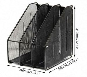 <b>File</b> <b>Organizer</b> for Desk 3 Compartment Metal Desktop <b>File</b> Folder <b>Organizer</b> Wire Mesh Document <b>Organizer</b> - Product Image 6