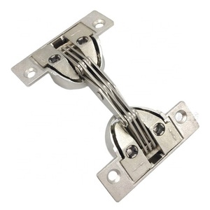Charnières papillon à double coupelle pour panneaux à 45 degrés, charnières à clapet en alliage de zinc à 125 degrés pour meubles de cuisine sans ressort - Product Image 1