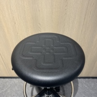 Chaise de laboratoire antistatique professionnelle en polyuréthane ESD, tabouret de bureau rond pivotant réglable en hauteur, période de garantie de 2 ans