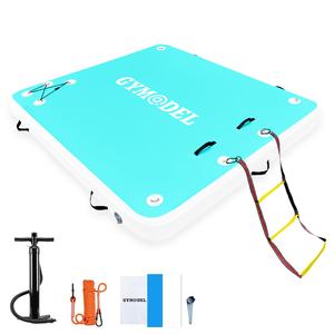 Flotadores de piscina de isla flotante <span class=keywords><strong>multijugador</strong></span> de agua de alta calidad, cubierta de muelle inflable, plataforma flotante de muelle inflable - Product Image 6