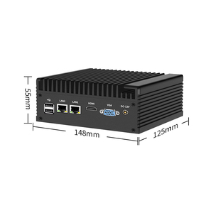 มินิพีซีอุตสาหกรรมแบบไร้พัดลม ซีพียู I3 I5 I7 คอร์  DDR3 SSD แลนคู่กิกะบิต WiFi 4G VGA <span class=keywords><strong>HD</strong></span> HMI เอจเกตเวย์ ระบบอัตโนมัติ - Product Image 4