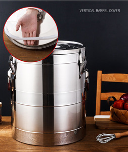 304 baril de nourriture en acier inoxydable à double paroi garder au chaud pot à soupe récipient de stockage des aliments avec <span class=keywords><strong>robinet</strong></span> - Product Image 4
