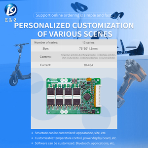 <span class=keywords><strong>BMS</strong></span> de Hardware para Baterías de Iones de Litio LiFePO4 NMC de 3.2V 3.7V 24V <span class=keywords><strong>48V</strong></span>, <span class=keywords><strong>13S</strong></span> 25A 30A 40A con Control de Temperatura Equilibrado, Apto para Herramientas Eléctricas - Product Image 4