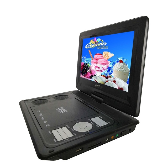 HCWY 7" USB SD FM TV Game Battery Portable DVD Player with LED Display and Speaker