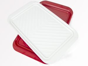 Fiesta al aire libre BBQ Rectángulo Bandeja de servicio de melamina Apto para lavavajillas Preparación a la parrilla Platos de servicio de melamina - Product Image 2