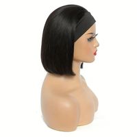 Peluca Bob con Diadema, Sin Pegamento, Calidad SDD, Pelucas de Cabello Humano Ondulado de Alta Calidad para Mujeres Negras