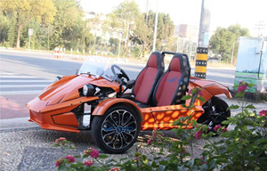 Red Electric Trike Open Top Mini Sports Car 2 Seats Off-road Vehicle 300kg Load Capacity Under 150hp EGO Machinery - Product Image 5