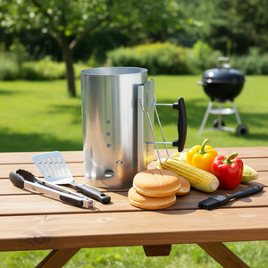 Encendedor <span class=keywords><strong>de</strong></span> <span class=keywords><strong>Chimenea</strong></span> Metálico Auplex, Encendedor <span class=keywords><strong>de</strong></span> Carbón para Exteriores, Parrilla, Cocina, Barbacoa, Camping, Patio, <span class=keywords><strong>Tubo</strong></span> <span class=keywords><strong>de</strong></span> Encendido Reutilizable con Protección UV - Product Image 1