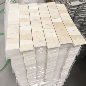 Azulejo <span class=keywords><strong>de</strong></span> mosaico <span class=keywords><strong>de</strong></span> mármol personalizado arco tira larga luz emperador beige GALALA piedra beige soleado baño interior azulejos cuadrados GALALA - Product Image 1