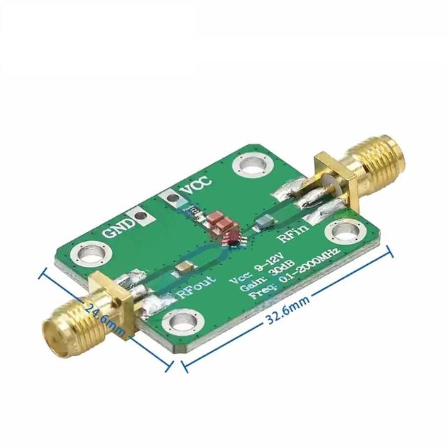 BSSY 0.1-2000MHz RF Wideband Amplifier Gain 30dB Low-noise LNA Computer Application Module