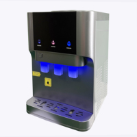 Distributeur d'eau de comptoir en plastique avec 3 robinets, lumière LED nocturne, réservoir froid et chaud en SUS304 pour hôtel et usage domestique