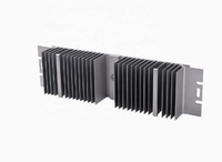 Fabricant de dissipateurs thermiques à ailettes de Dongguan, dissipateur thermique industriel en aluminium série 1000 refroidi par eau, taille 350x120x35mm