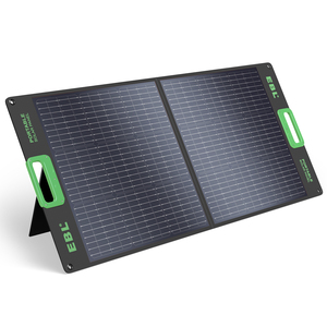 แผงโซลาร์เซลล์พับได้ EBL Sunpower แบบโมโนคริสตัลไลน์ ขนาดเล็ก 100 วัตต์ พกพาสะดวก แบบยืดหยุ่น บรรจุในกระเป๋า - Product Image 1