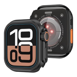 Alliage de zinc + PC pare-chocs protecteur montre housse pour IWatch série 10 9 8 7 6 49MM 44MM 45MM 46MM SE changement à Ultra <span class=keywords><strong>2</strong></span> 49mm - Product Image 5