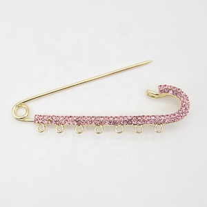 Broches de Perlas Doradas con Baño de Oro y Plata de 8cm, 9cm y 10cm con 6, 7 y 8 Lazos, Broches Grandes para Niños, Decoración Islámica - Product Image 4