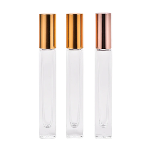 Botella Cuadrada de Vidrio Grueso de 10 ml, Superventas, <span class=keywords><strong>para</strong></span> Aceites Esenciales, Botella Cilíndrica con Gotero y <span class=keywords><strong>Rodillo</strong></span> <span class=keywords><strong>para</strong></span> Perfume - Product Image 3