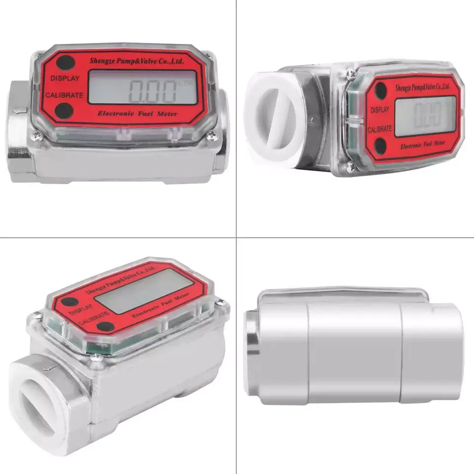waterproof flow meter battery meter digital display Electronic Turbine flow meter for gasoline diesel