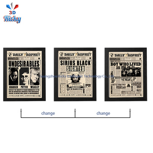 Ricky 3D Poster Layered Plastic Wall Art - Wizard School Theme PET Craft con Lumos Glow Effect para la colección de decoración del hogar - Product Image 5