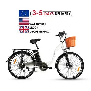 Màu Xanh Lá Cây Điện Đầy Đủ Đình Chỉ Retro Vintage E Xe Đạp Ebike Dirt Mountain Fat Tire Comfort E Xe Đạp Điện Thành Phố Xe Đạp