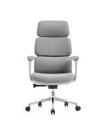 Chaise de bureau exécutive ergonomique moderne en cuir, réglable en hauteur, base pivotante à 360° pour espace de travail et chambre à coucher
