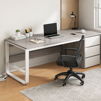 Bureau d'ordinateur en MDF écologique avec tiroirs, design simple et moderne pour chambre, bureau, maison, étude, mobilier de travail