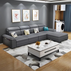 Divano Angolare Moderno <span class=keywords><strong>in</strong></span> Tessuto Imbottito <span class=keywords><strong>Stile</strong></span> Italiano di Lusso a 3 Posti per Soggiorno <span class=keywords><strong>Arredamento</strong></span> Casa - Product Image 4