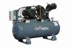 Compresor de Aire Reciprocante de Alta Resistencia con Tanque Receptor de Aire Horizontal para Operaciones Industriales en Fábricas y Talleres - Product Image 1