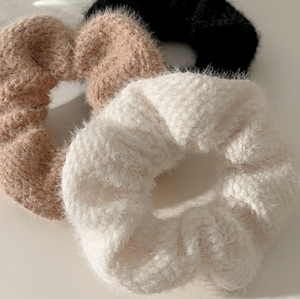 니트 울 헤어 밴드 플러시 헤어 밴드 헤드 스트링 간단한 고무 밴드 헤어 액세서리 - Product Image 5